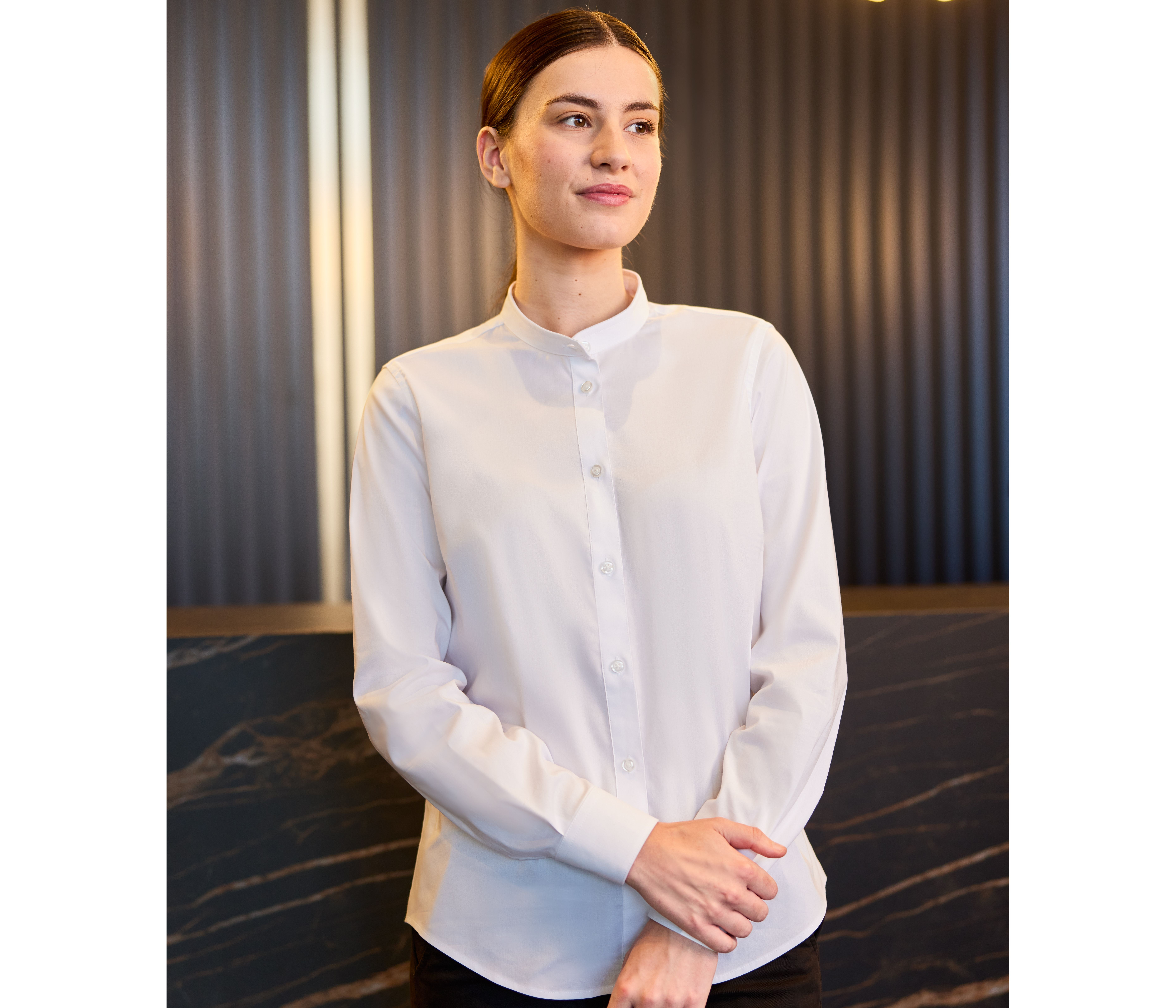 CAMISA MUJER CUELLO MAO