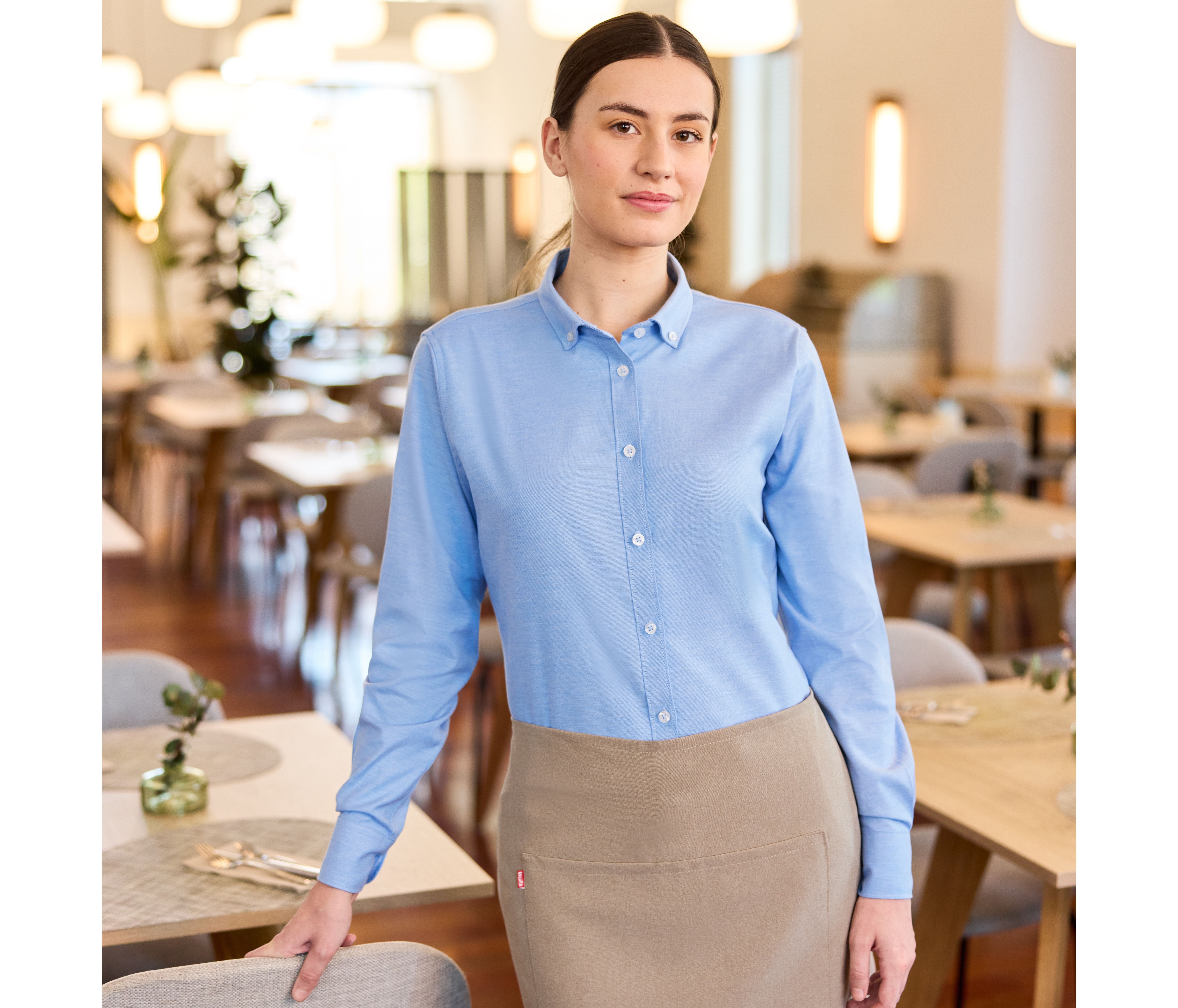 CAMISA OXFORD STRETCH MUJER