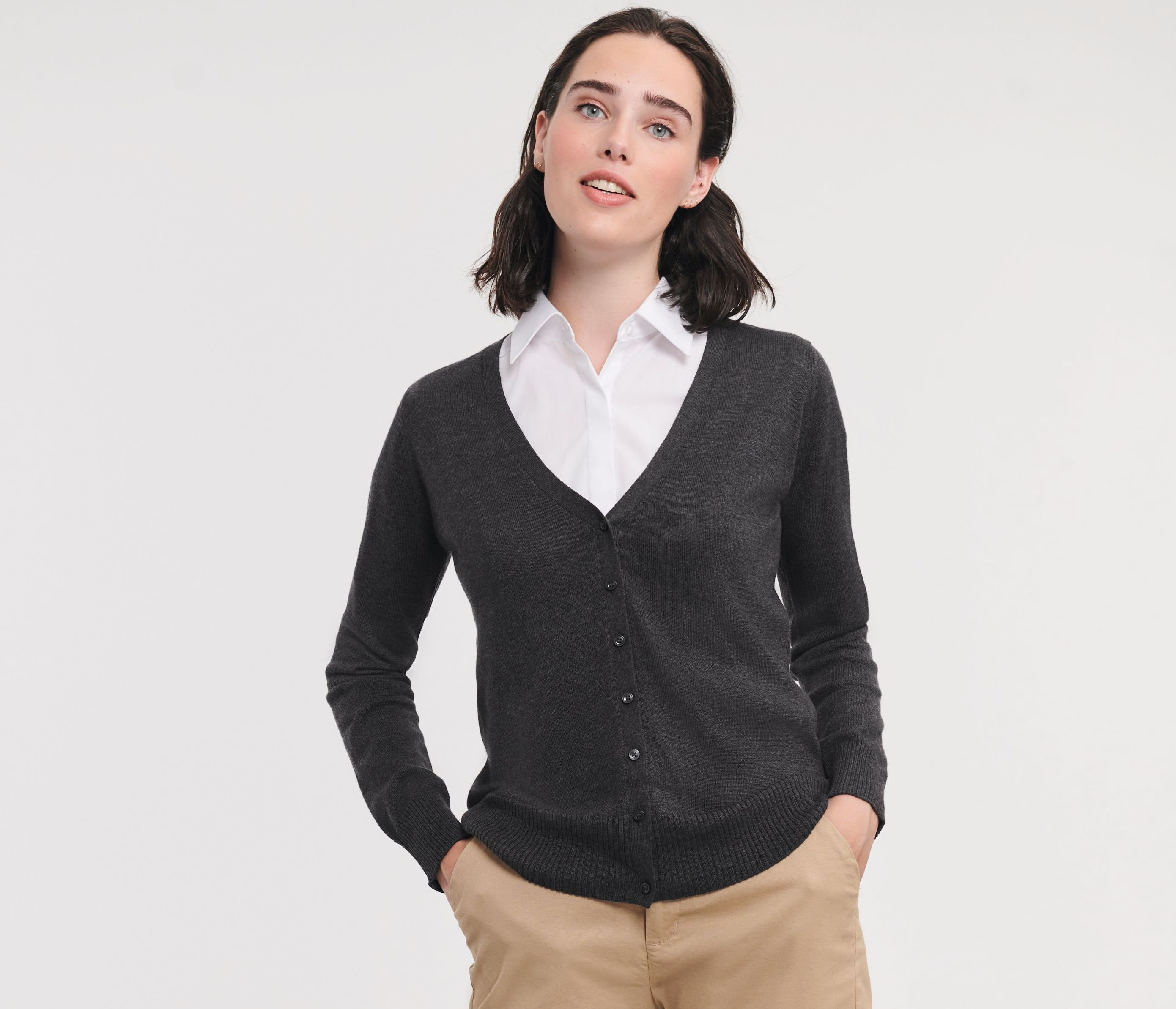 CARDIGAN COL V FEMME