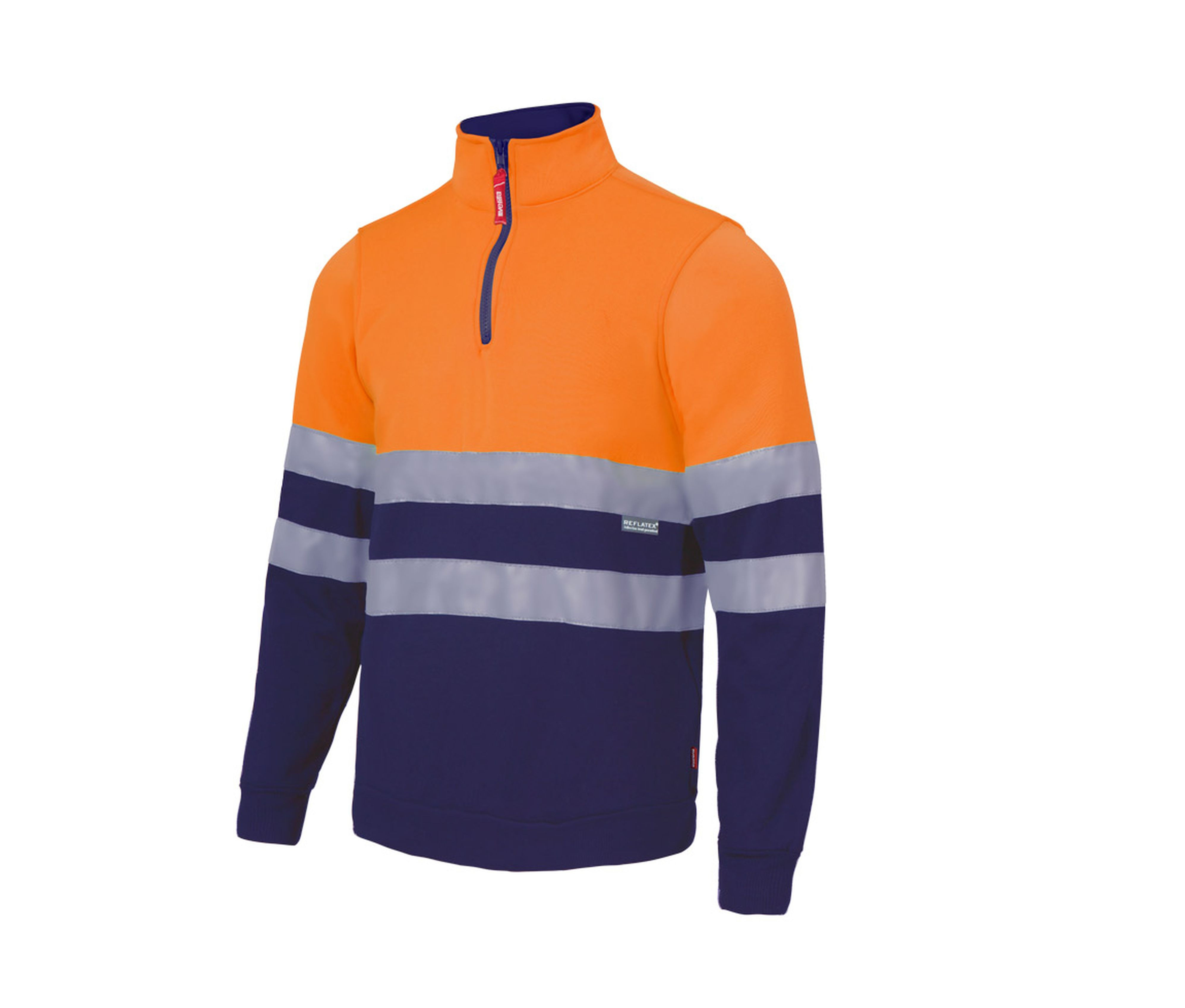 SUDADERA CON CREMALLERA DE ALTA VISIBILIDAD