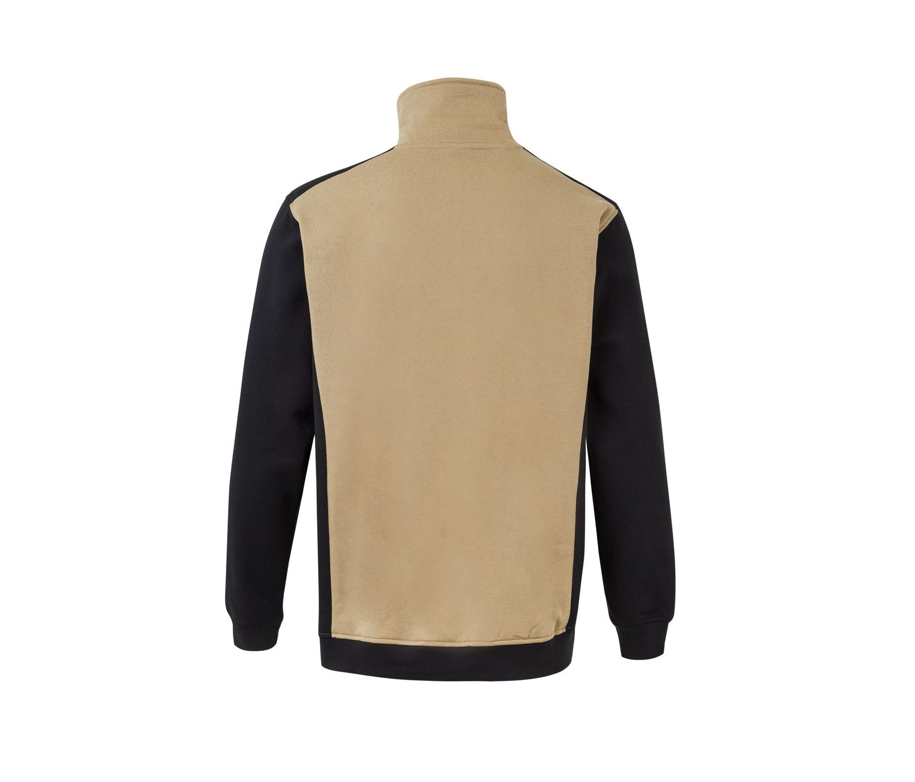 SUDADERA BICOLOR CON CUELLO DE CREMALLERA