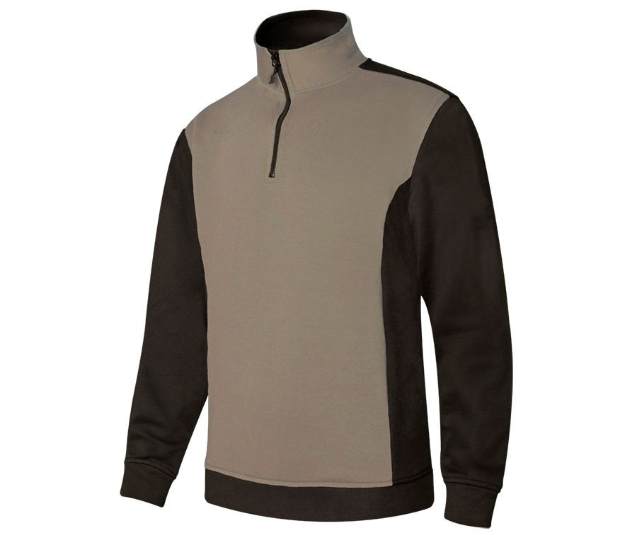 SUDADERA BICOLOR CON CUELLO DE CREMALLERA