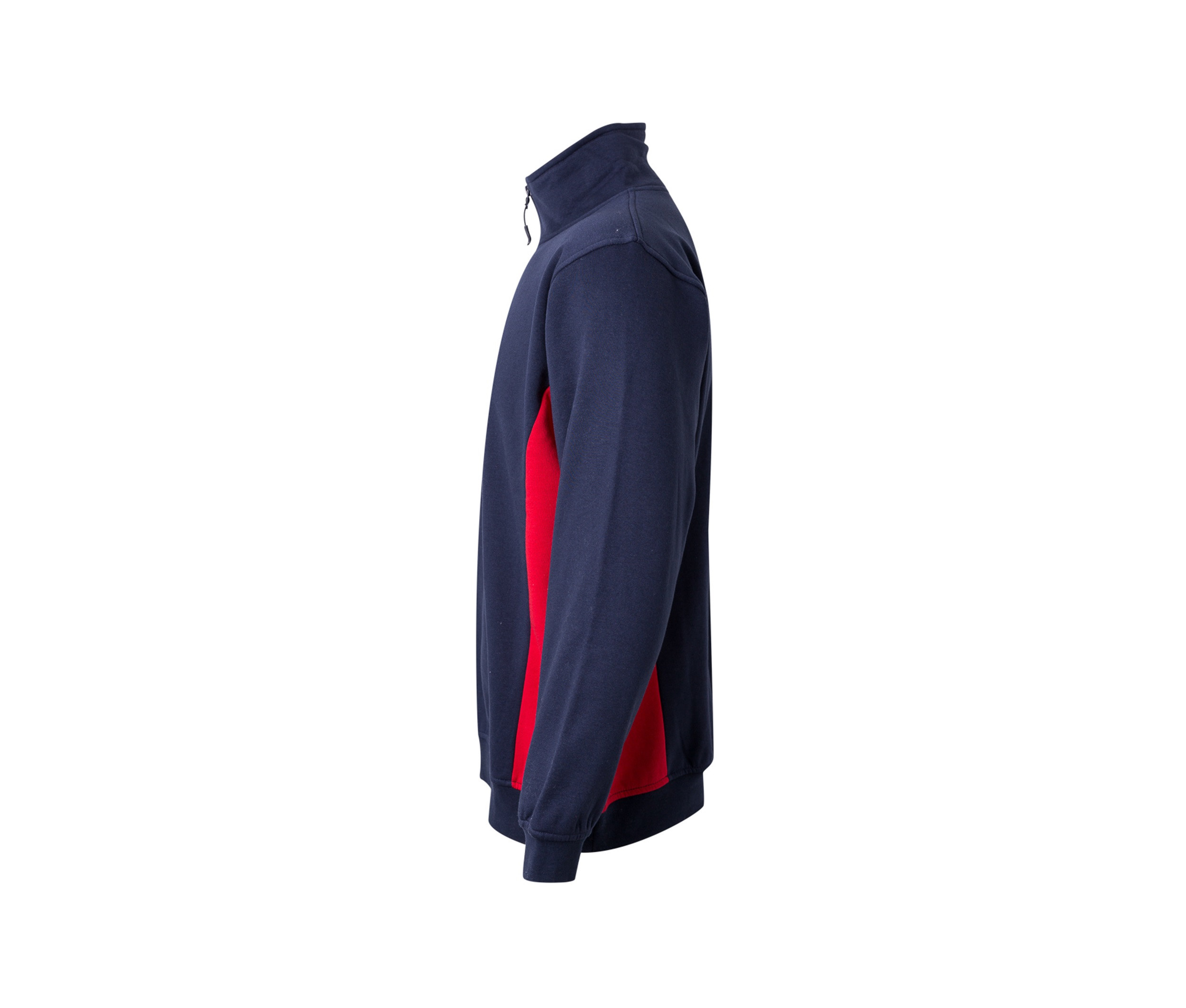 SUDADERA BICOLOR CREMALLERA EN EL CUELLO