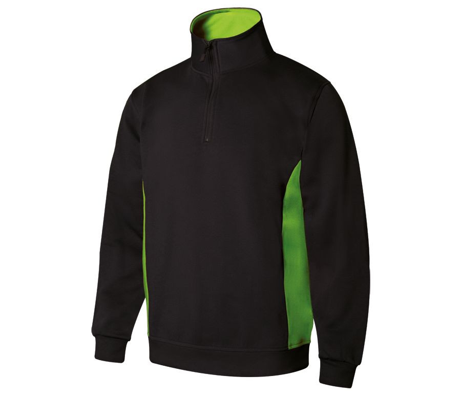 SUDADERA BICOLOR CREMALLERA EN EL CUELLO
