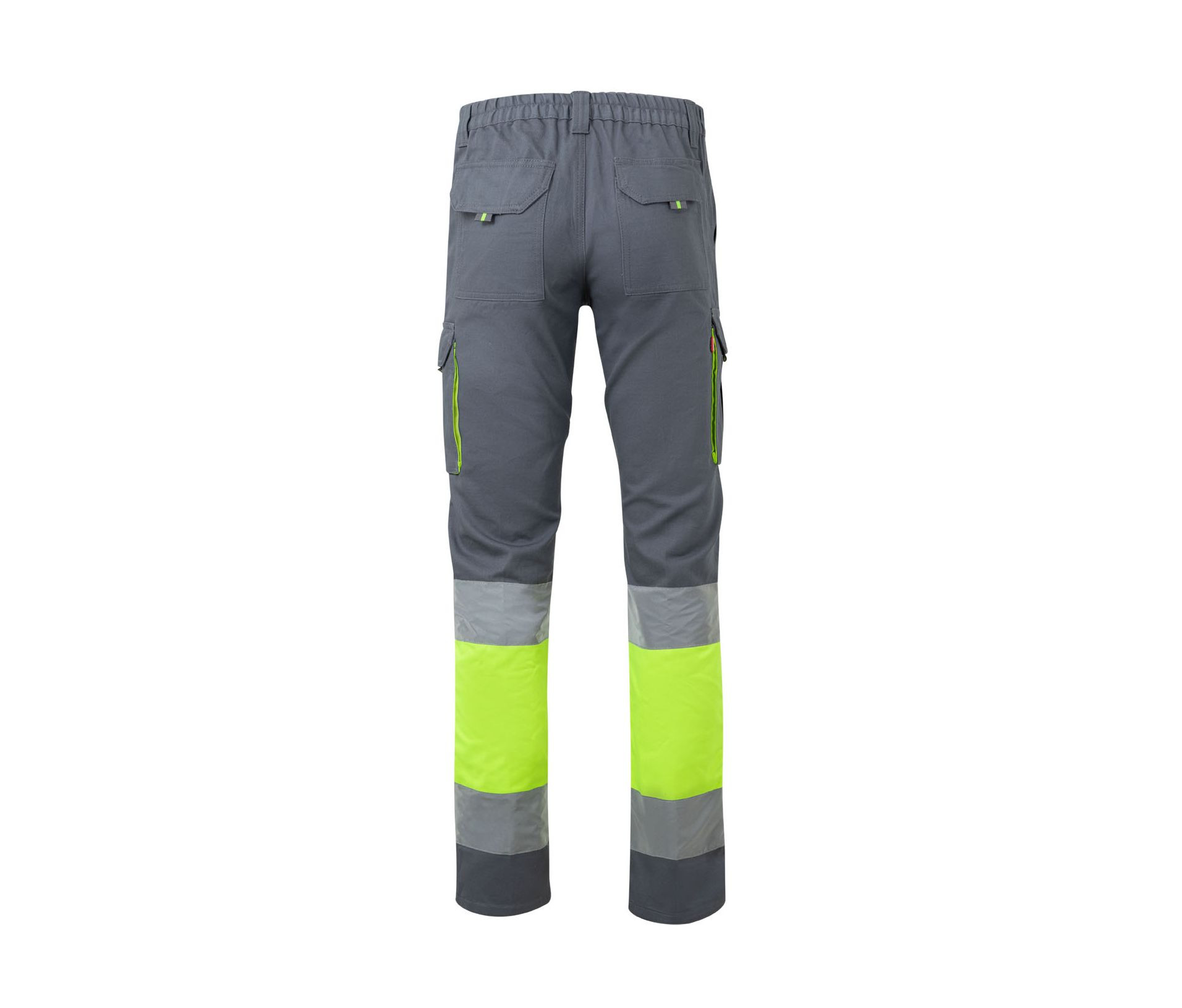 PANTALÓN 100% ALGODÓN BICOLOR MULTIBOLSILLOS ALTA VISIBILIDAD