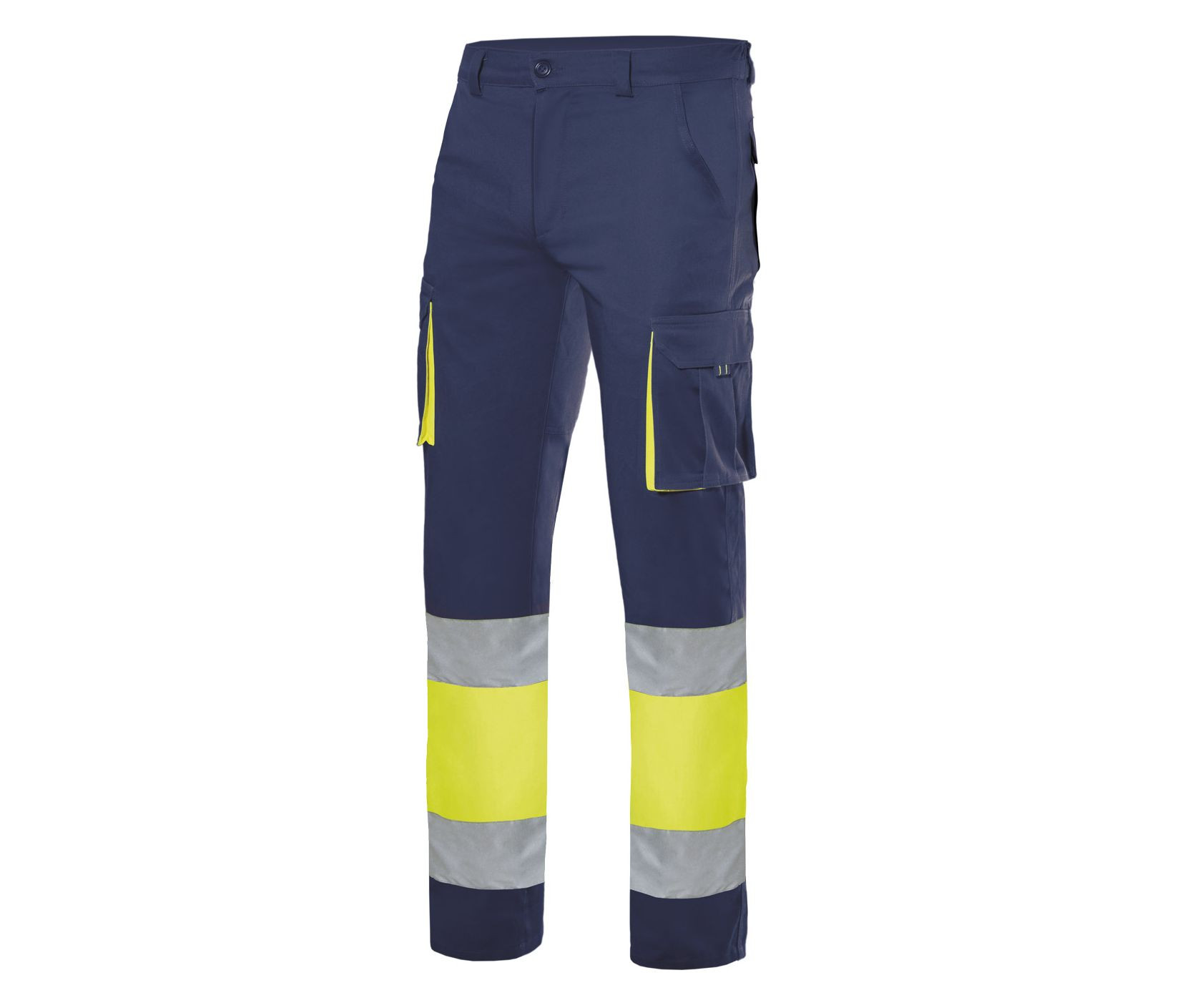 PANTALÓN 100% ALGODÓN BICOLOR MULTIBOLSILLOS ALTA VISIBILIDAD