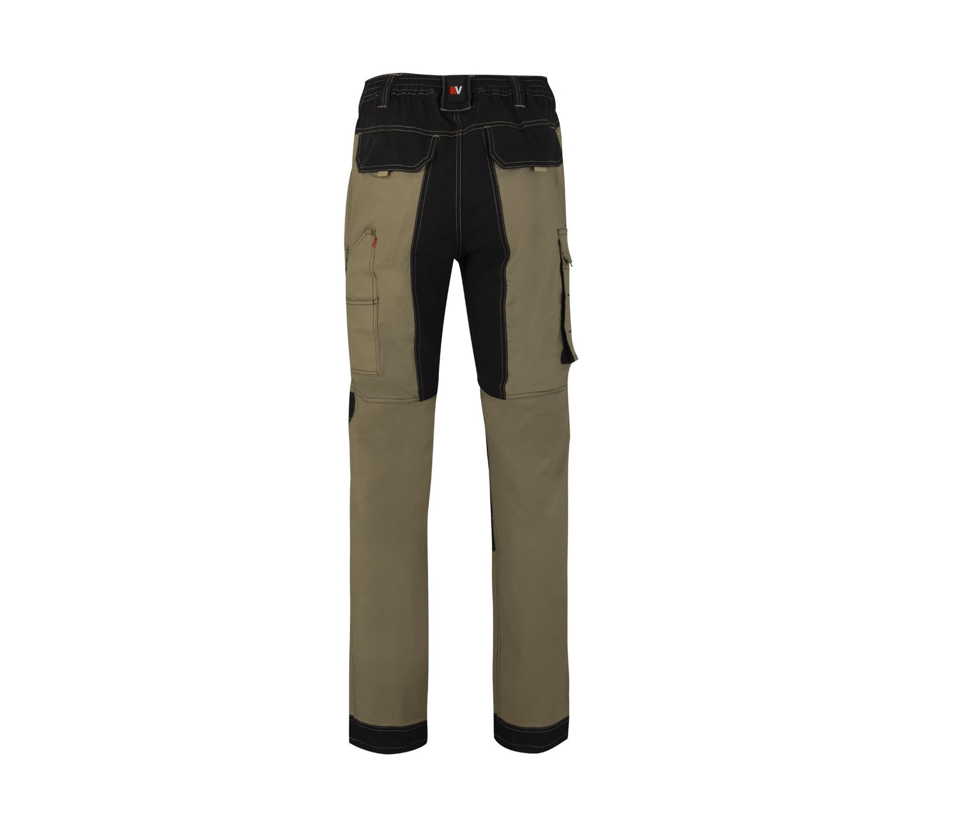 PANTALON DE LONA ELASTICA BICOLOR