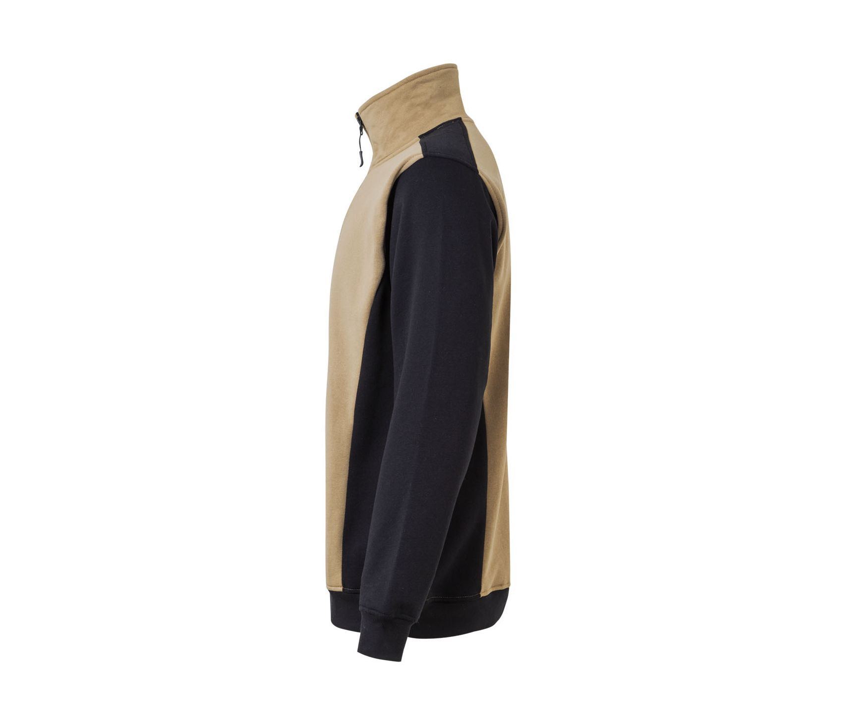 SUDADERA BICOLOR CON CUELLO DE CREMALLERA