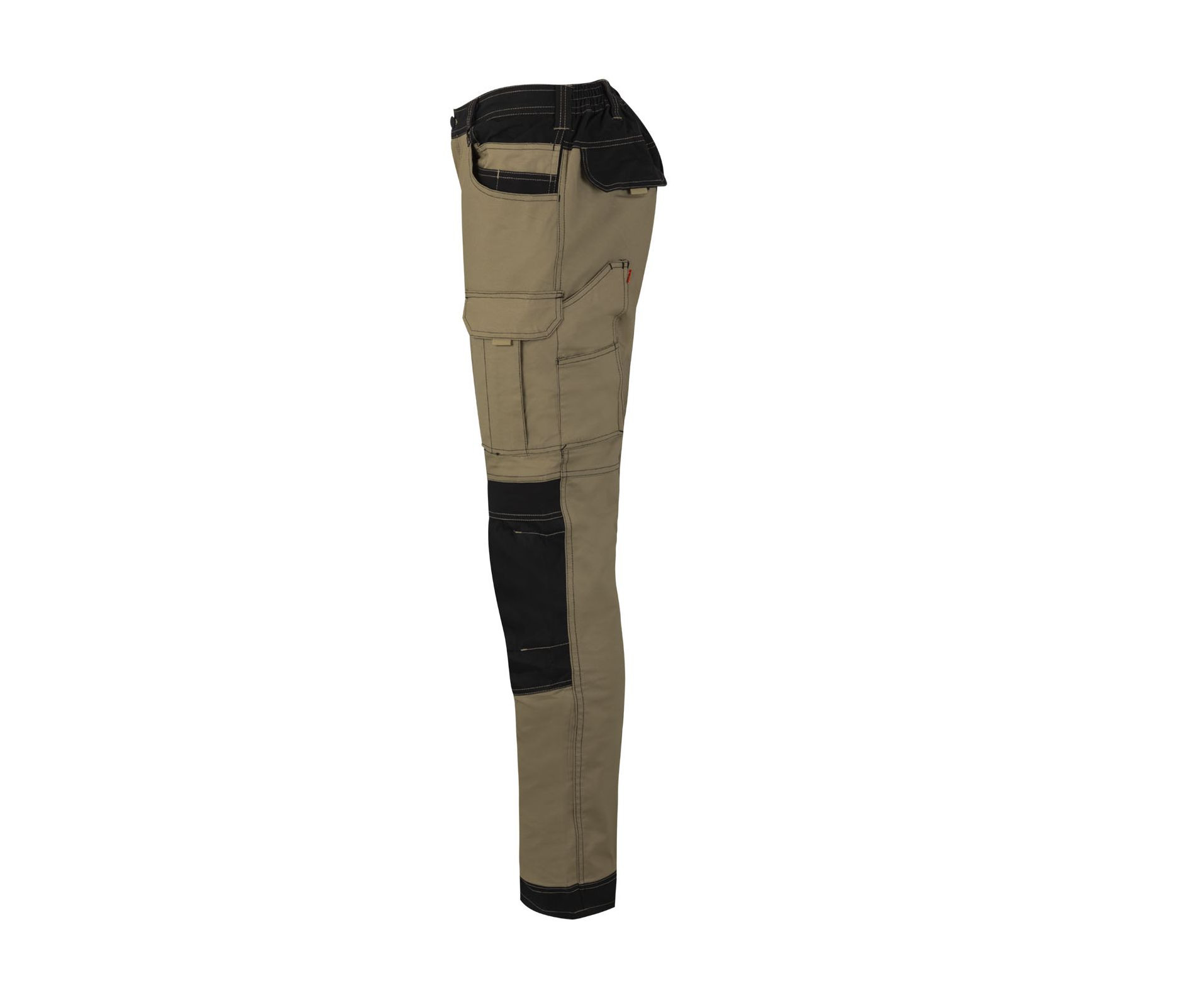 PANTALON DE LONA ELASTICA BICOLOR