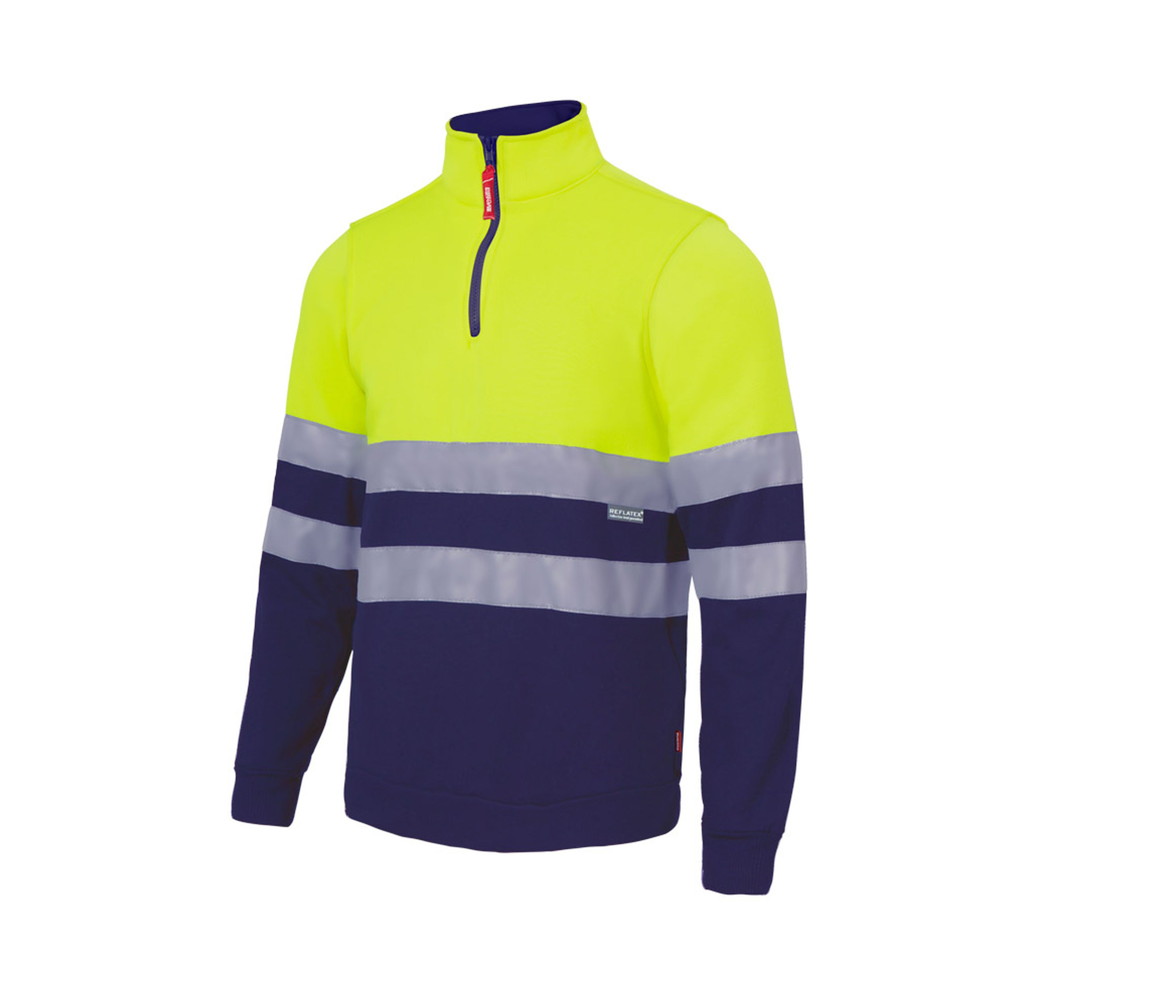 SUDADERA CON CREMALLERA DE ALTA VISIBILIDAD