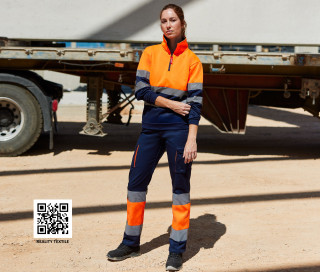 SUDADERA CON CREMALLERA DE ALTA VISIBILIDAD